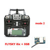 FLYSKY FS-i6X i6X 10CH 2.4GHz AFHDS 2A RC Transmitter With X6B iA6B A8S iA10B iA6 Receiver for RC FPV Racing Drone Retailbox