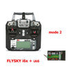 FLYSKY FS-i6X i6X 10CH 2.4GHz AFHDS 2A RC Transmitter With X6B iA6B A8S iA10B iA6 Receiver for RC FPV Racing Drone Retailbox